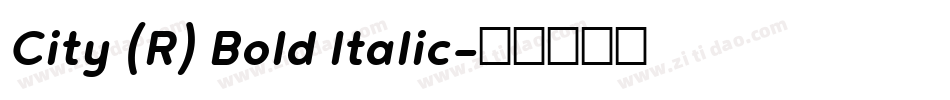 City (R) Bold Italic字体转换